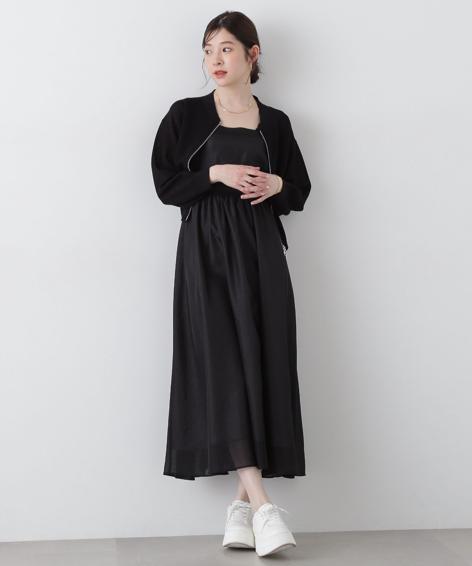 PROPORTION BODY DRESSING「ショルダーフリルシアーチェックワンピース」|ワンピース|