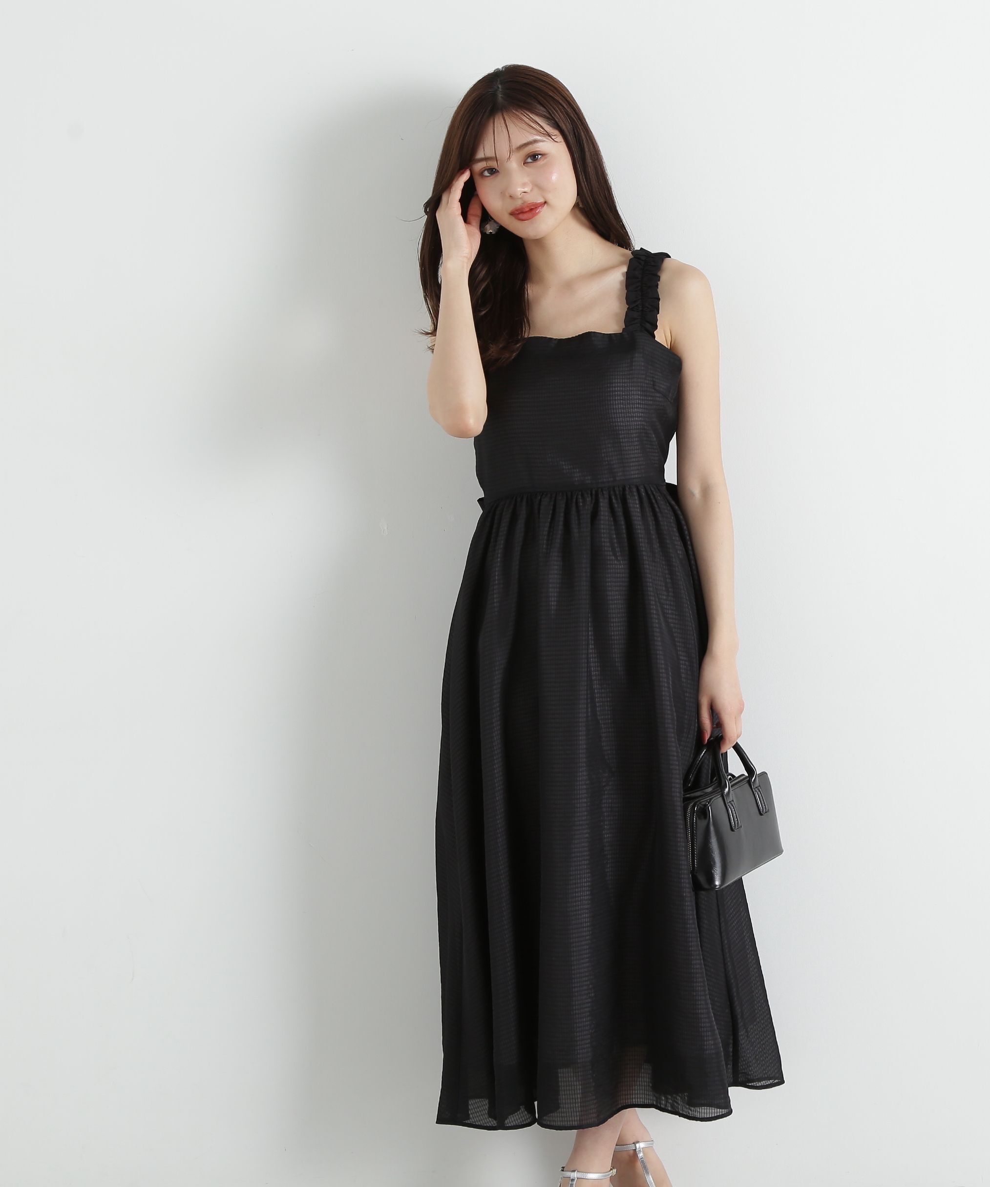 PROPORTION BODY DRESSING「ショルダーフリルシアーチェックワンピース」|ワンピース|