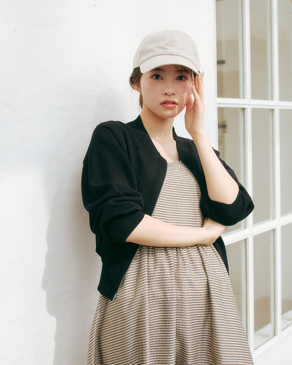 PROPORTION BODY DRESSING「ショルダーフリルシアーチェックワンピース」|ワンピース|