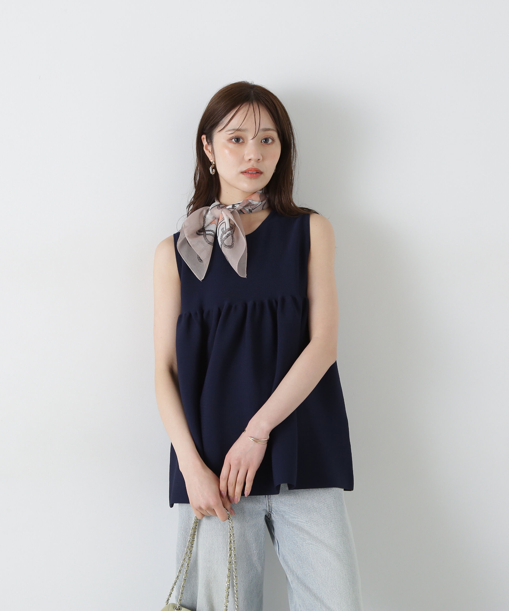 PROPORTION BODY DRESSING「バックリボンペプラムニット」|ニット・セーター|ネイビー