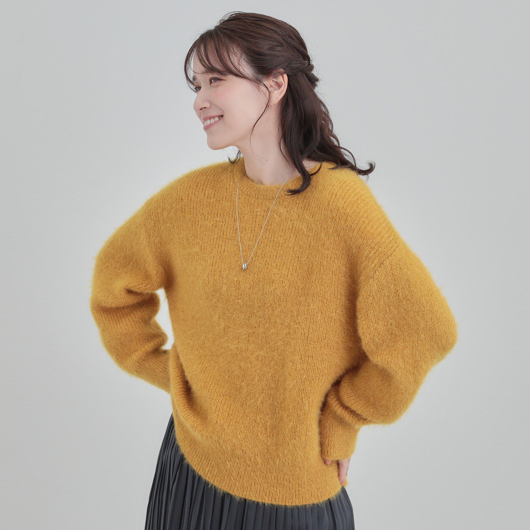 SHOO･LA･RUE「【S-LL/ゆったり】ふわふわシャギー 大人レディなニット」|ニット・セーター|