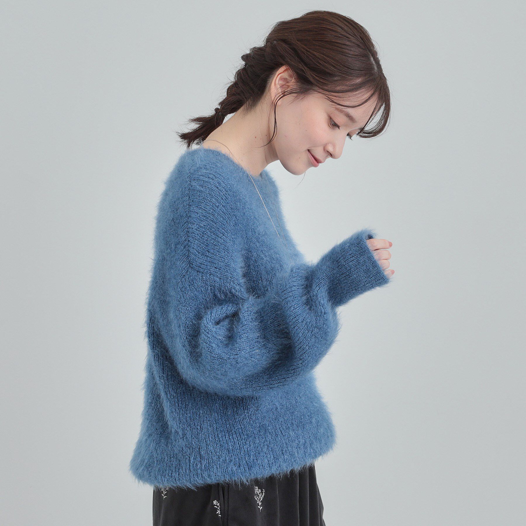 SHOO･LA･RUE「【S-LL/ゆったり】ふわふわシャギー 大人レディなニット」|ニット・セーター|