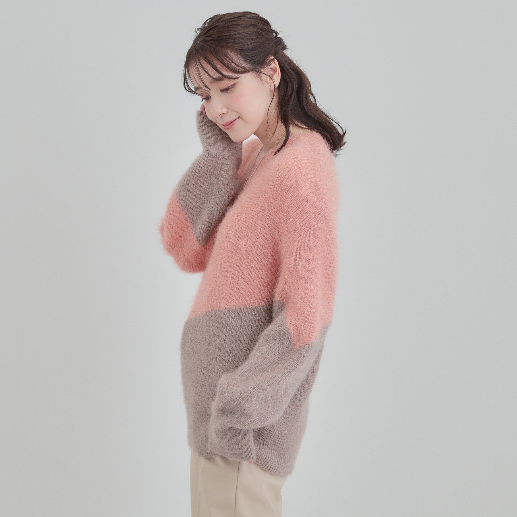 SHOO･LA･RUE「【S-LL/ゆったり】ふわふわシャギー 大人レディなニット」|ニット・セーター|