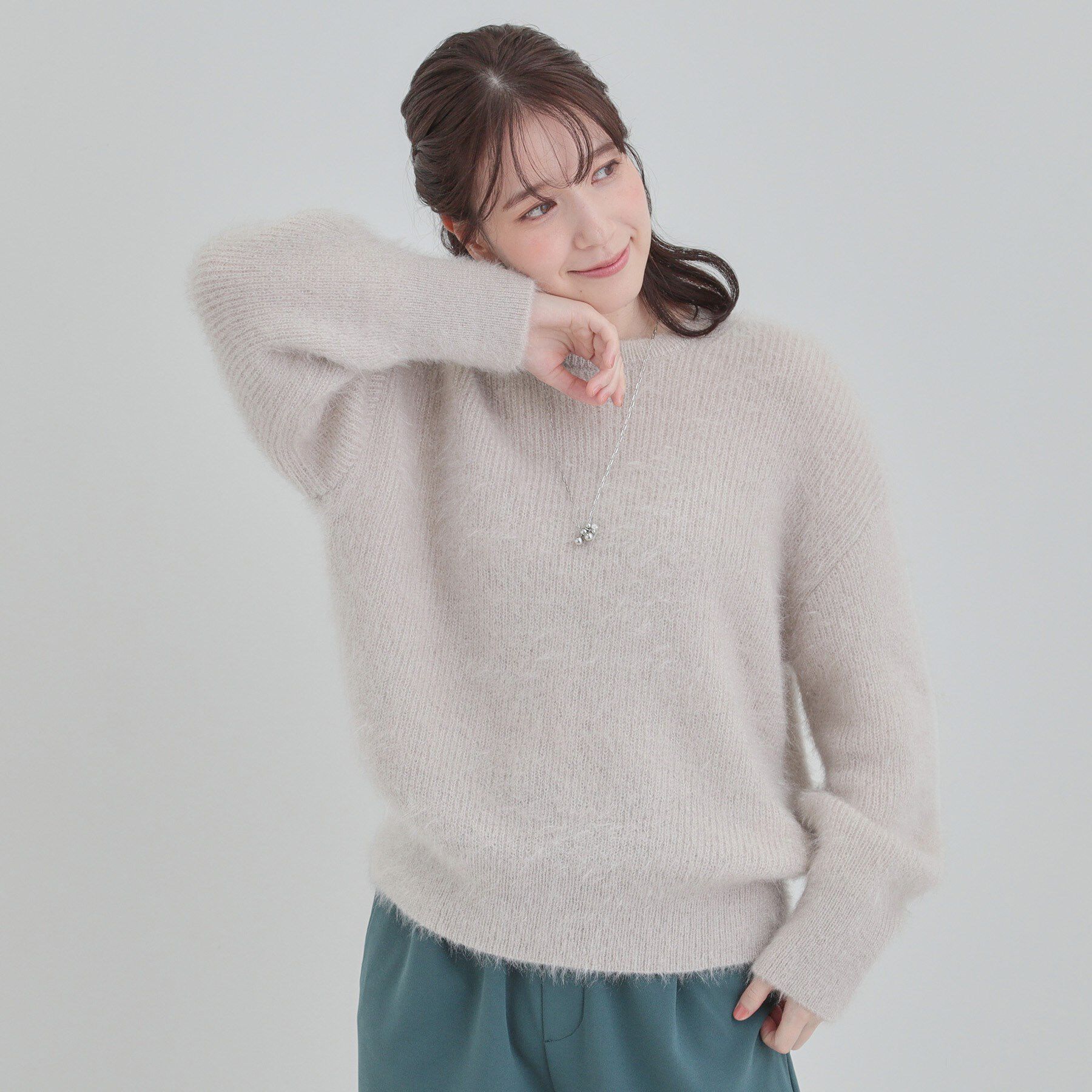 SHOO･LA･RUE「【S-LL/ゆったり】ふわふわシャギー 大人レディなニット」|ニット・セーター|