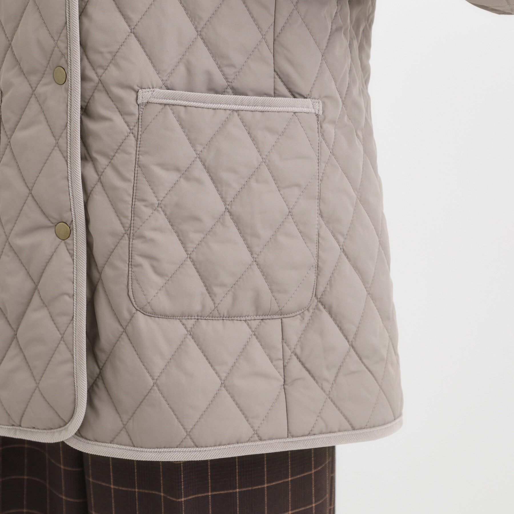 SHOO･LA･RUE「【撥水/フード取り外し可】サッと羽織れる ダイヤ柄キルトジャケット」|その他|