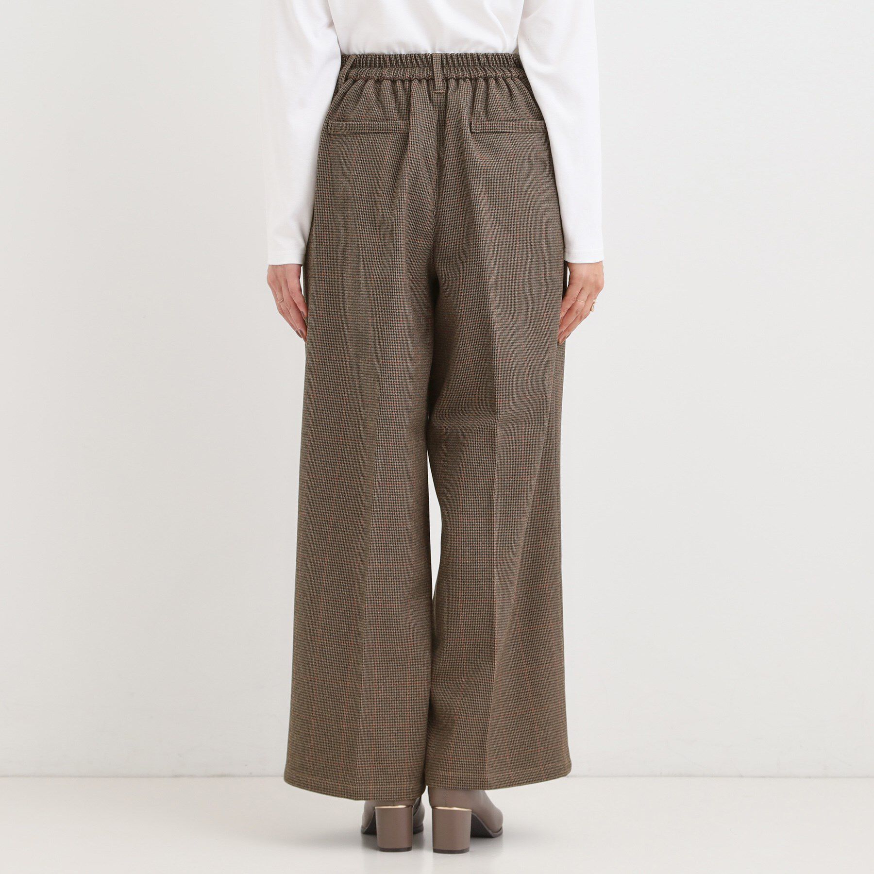 SHOO･LA･RUE「【着丈選べる】ウールフィールあったか裏起毛ワイドパンツ」|その他|