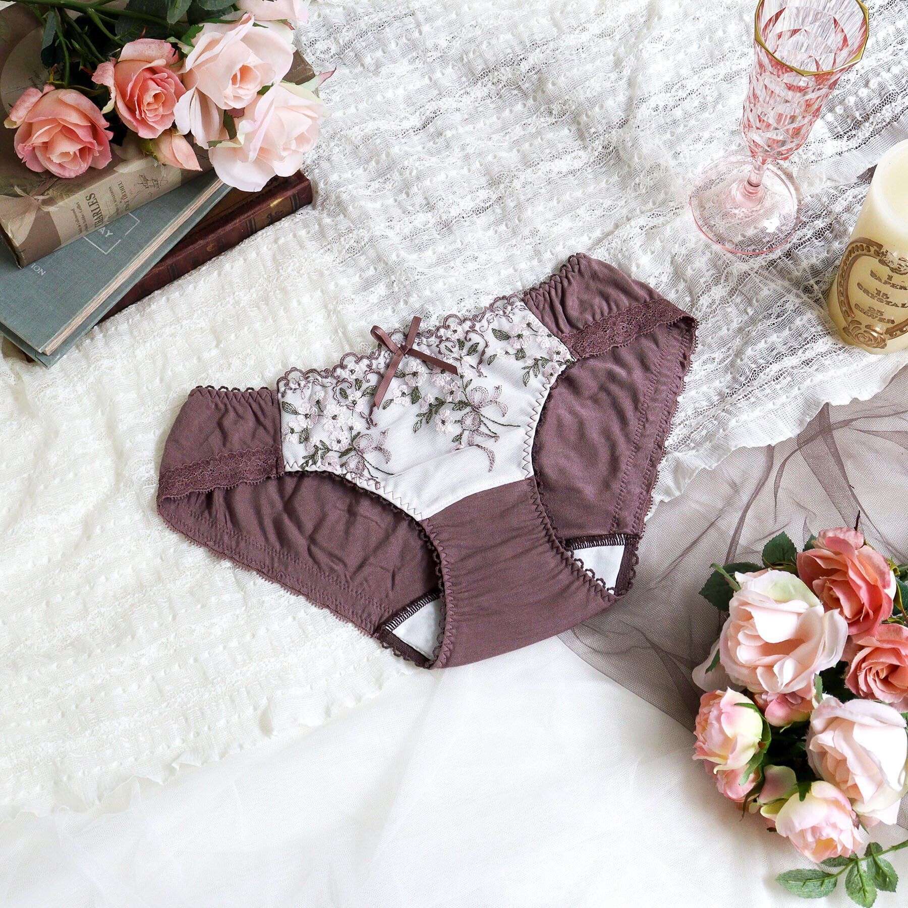 Risa Magli「リア サニタリーショーツ」|インナー|ブラウン(043)