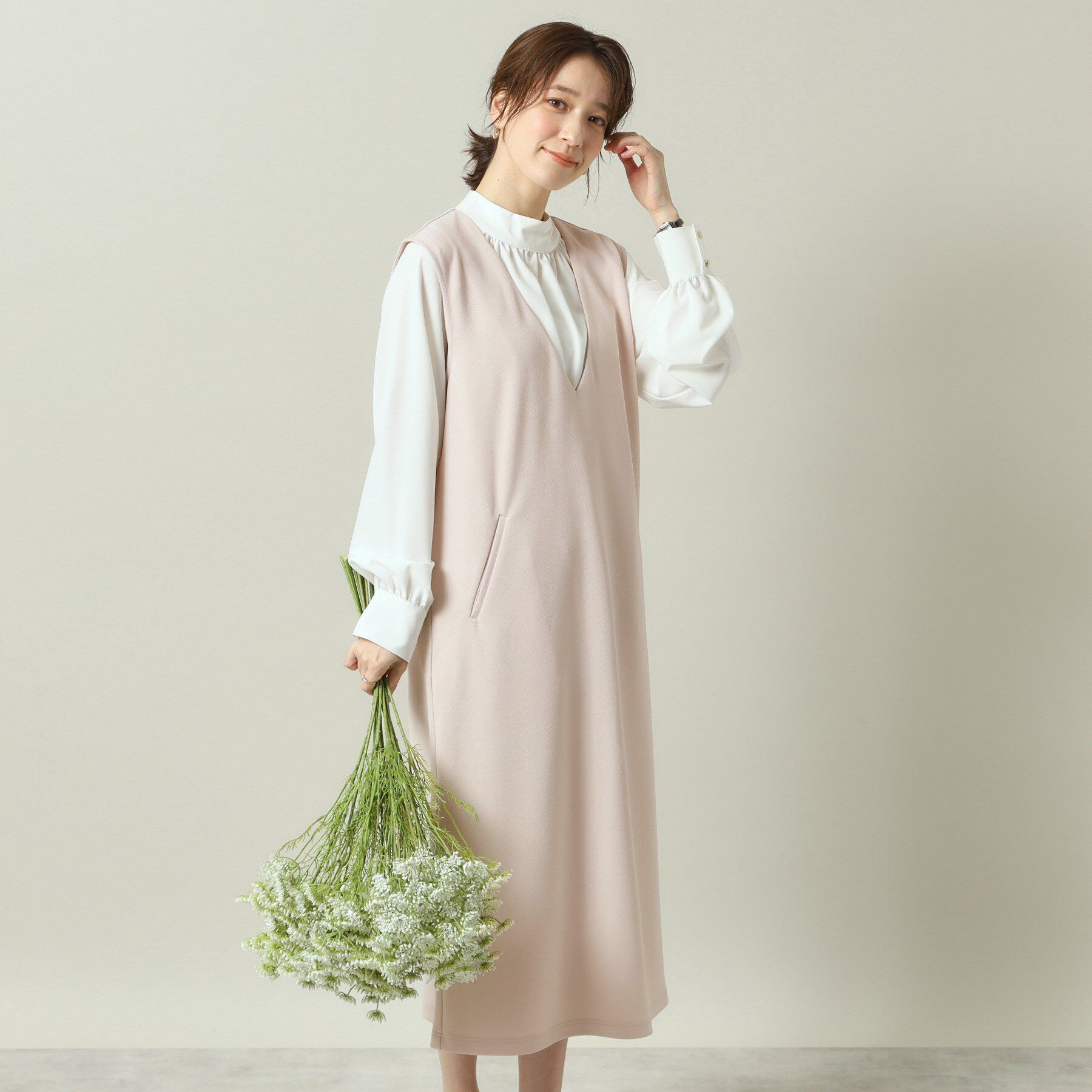 ITS&rsquo;DEMO「【洗濯機OK／吸水速乾／UVカット】カットジョーゼットジャンスカ」|ワンピース|