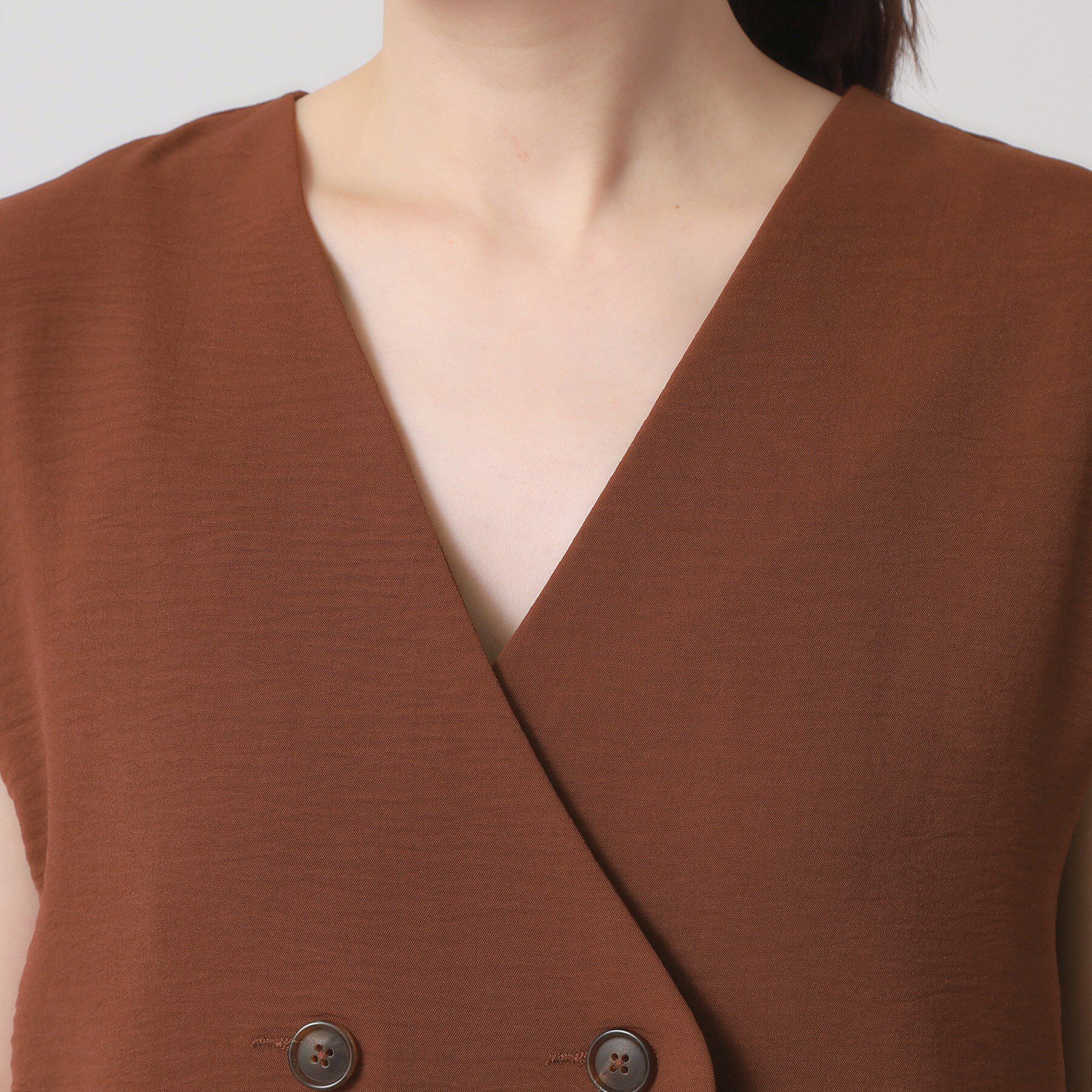 ITS&rsquo;DEMO「【接触冷感／吸水速乾／洗濯機OK／イージーケア】ジレ&times;キャミワンピースセット＜ラク服シリーズ＞」|ワンピース|