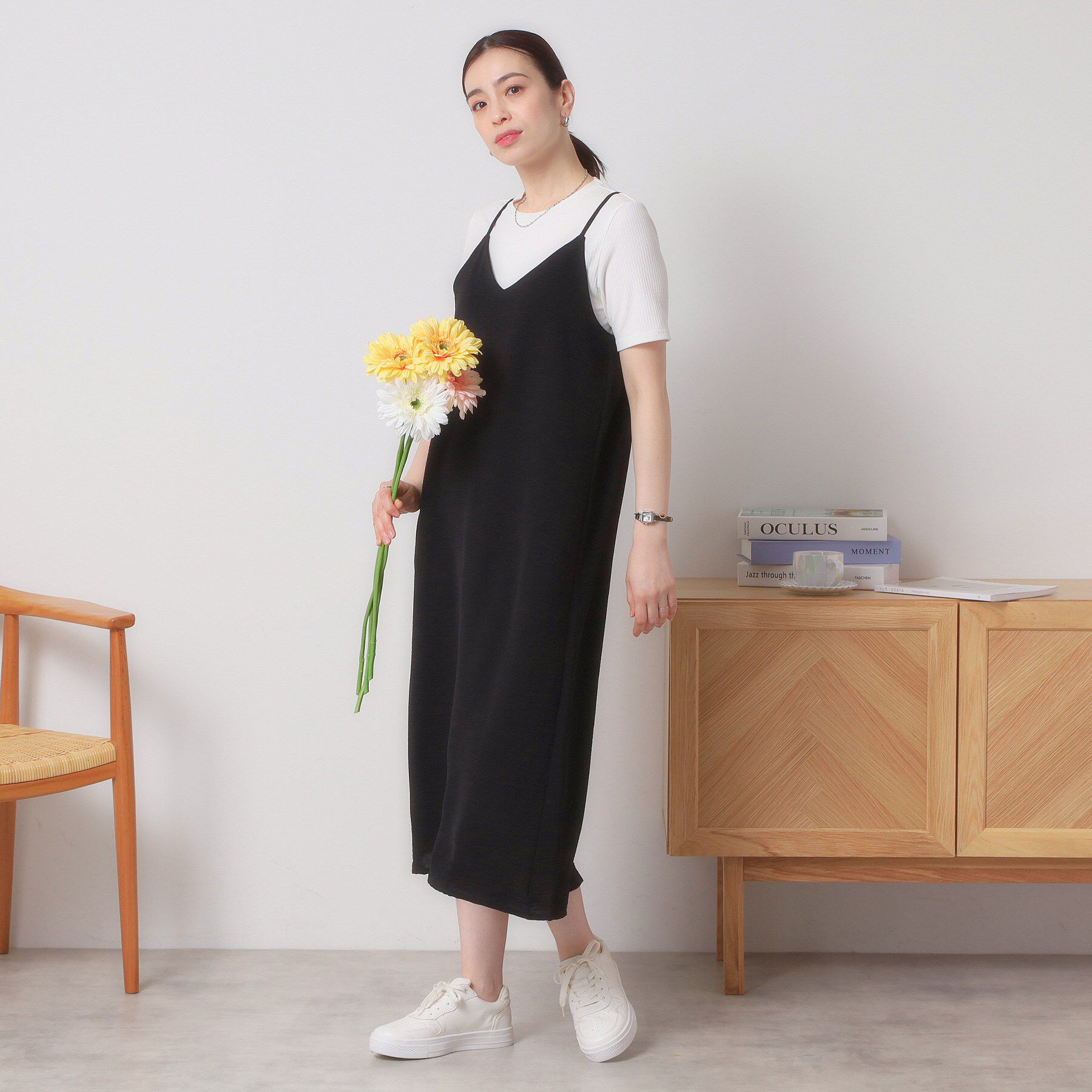 ITS&rsquo;DEMO「【接触冷感／吸水速乾／洗濯機OK／イージーケア】ジレ&times;キャミワンピースセット＜ラク服シリーズ＞」|ワンピース|