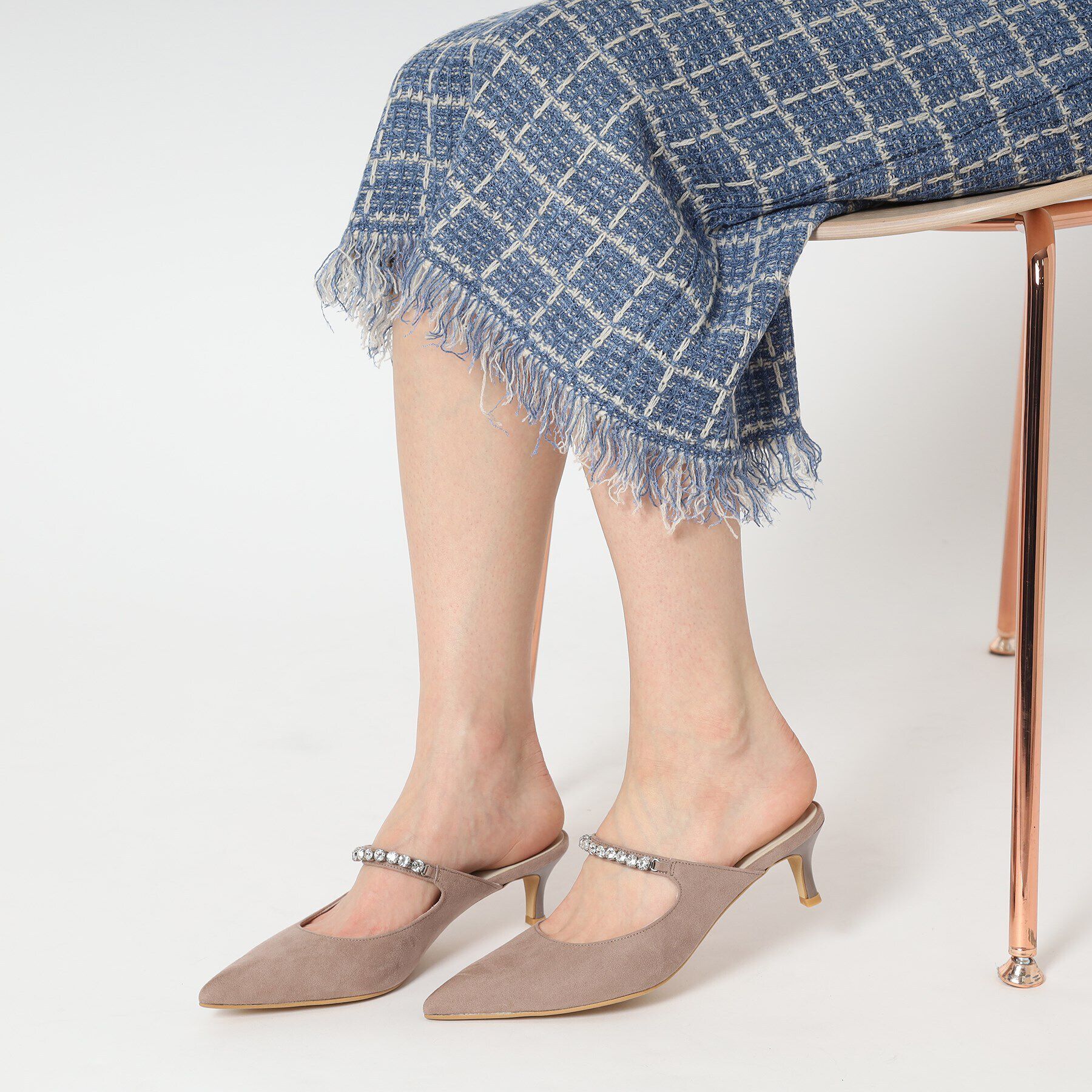 ESPERANZA「ビジューベルトミュール」|サンダル|