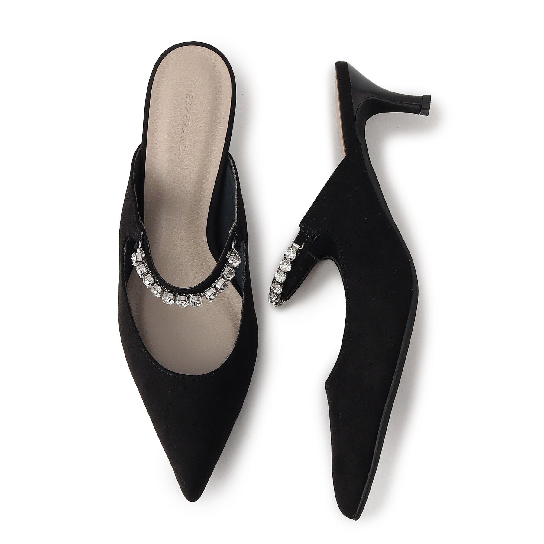 ESPERANZA「ビジューベルトミュール」|サンダル|