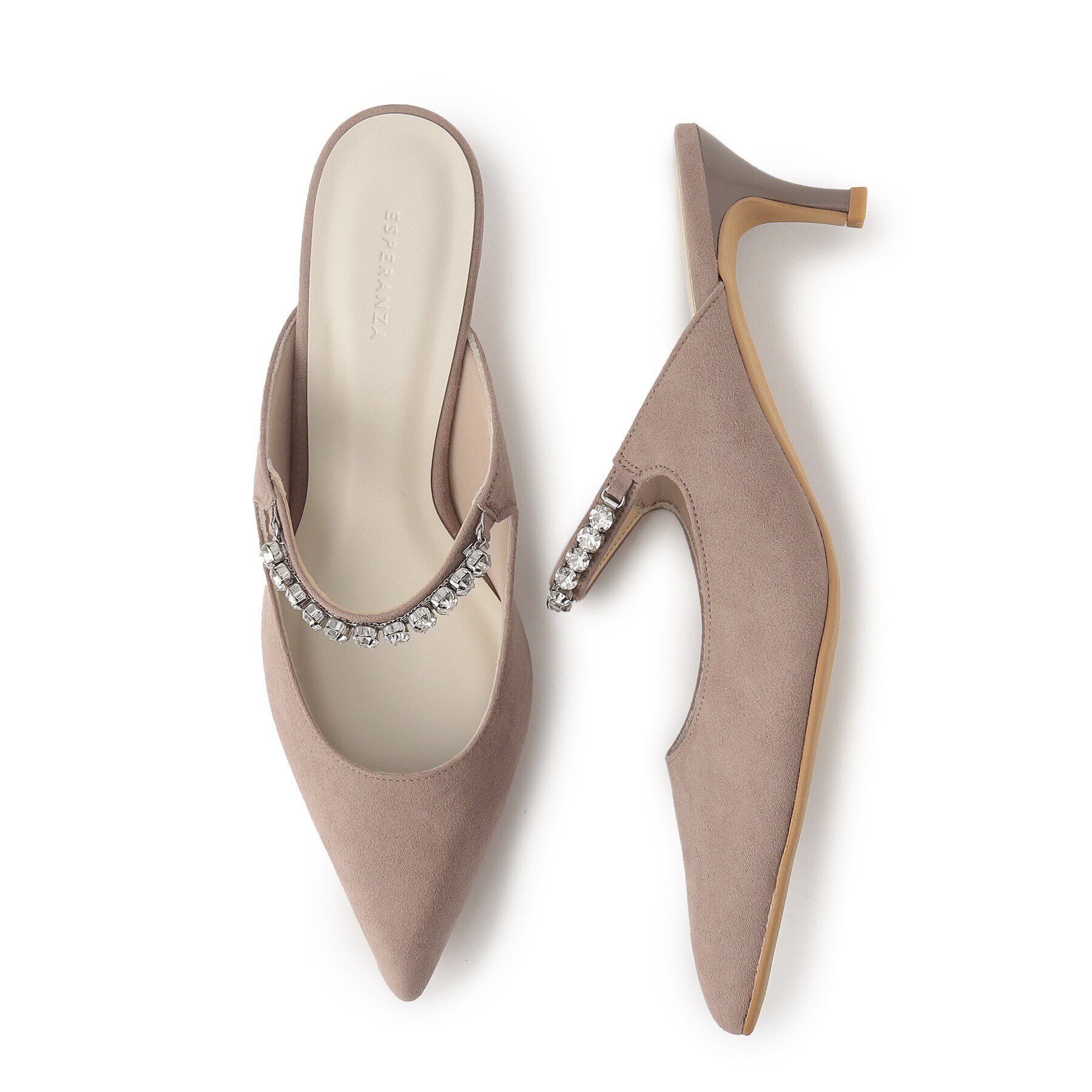 ESPERANZA「ビジューベルトミュール」|サンダル|