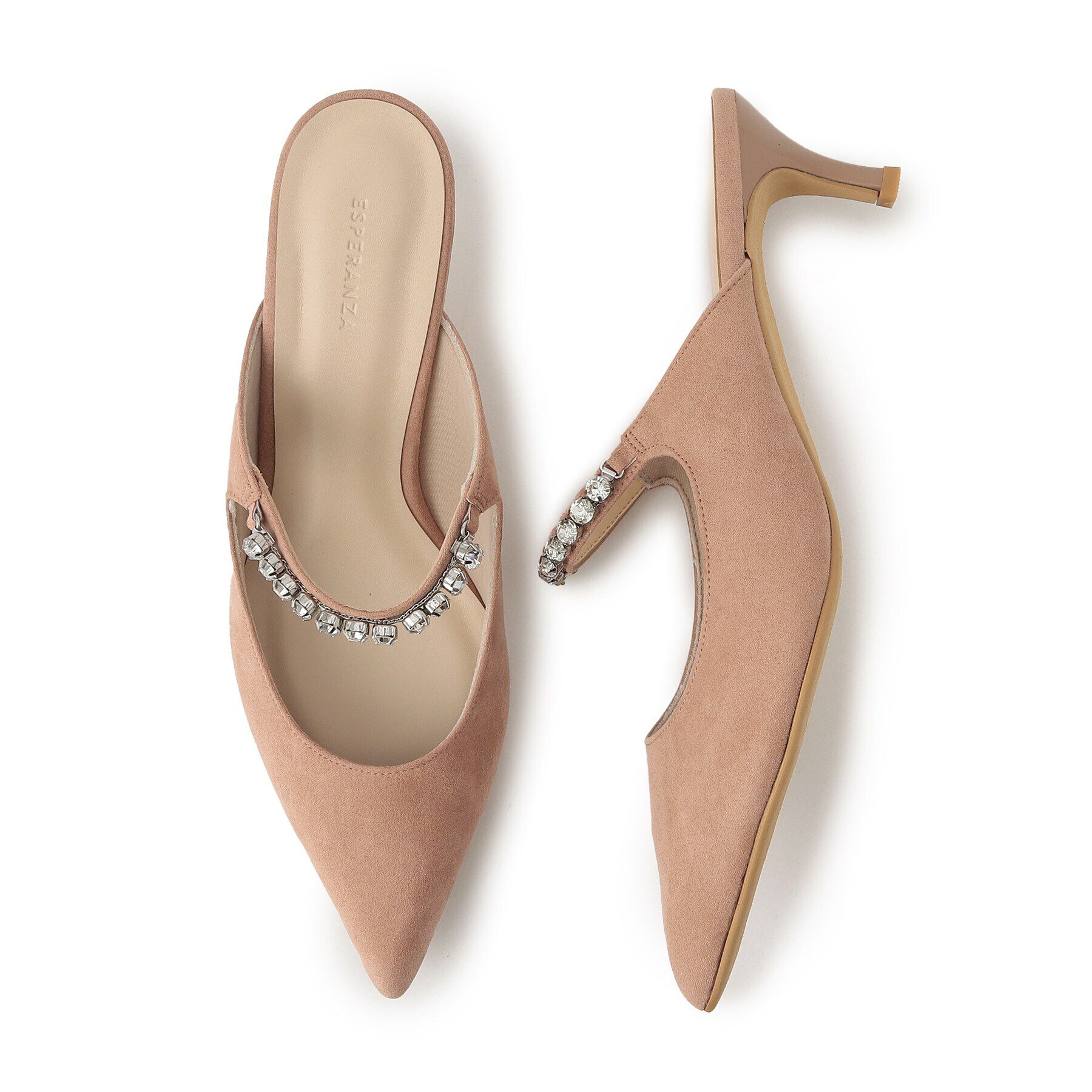 ESPERANZA「ビジューベルトミュール」|サンダル|