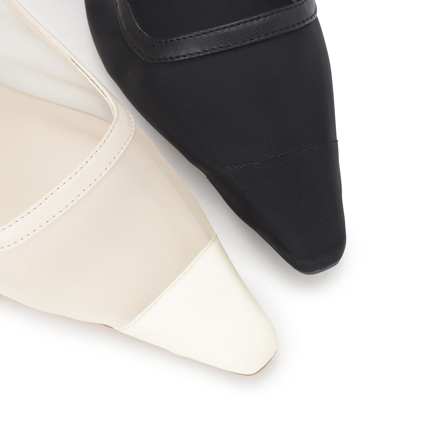 ESPERANZA「ポインテッドトゥチュールバックストラップミュール」|サンダル|