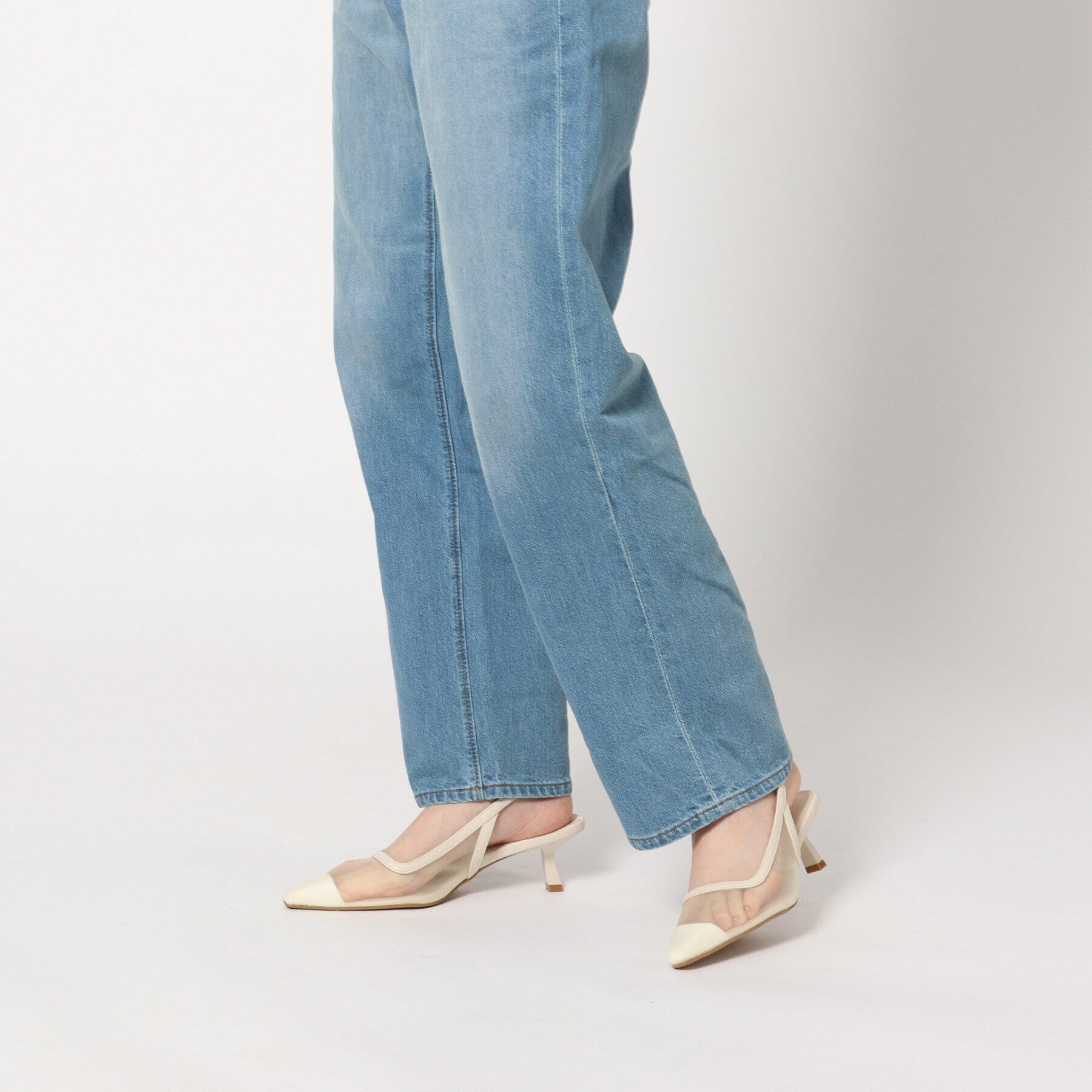 ESPERANZA「ポインテッドトゥチュールバックストラップミュール」|サンダル|