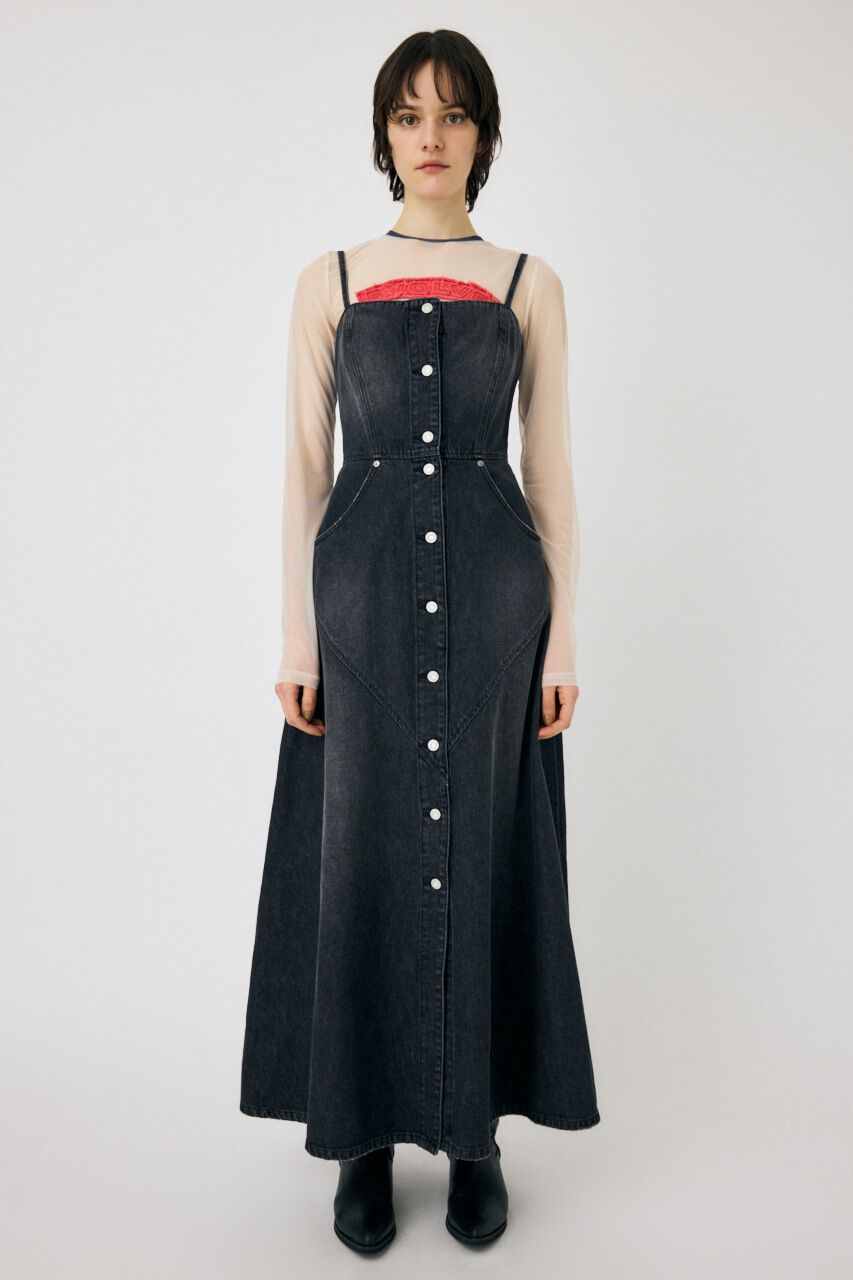 MOUSSY「DENIM LONG CAMI ドレス」|ワンピース|