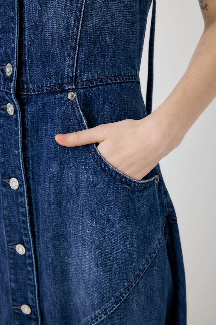 MOUSSY「DENIM LONG CAMI ドレス」|ワンピース|