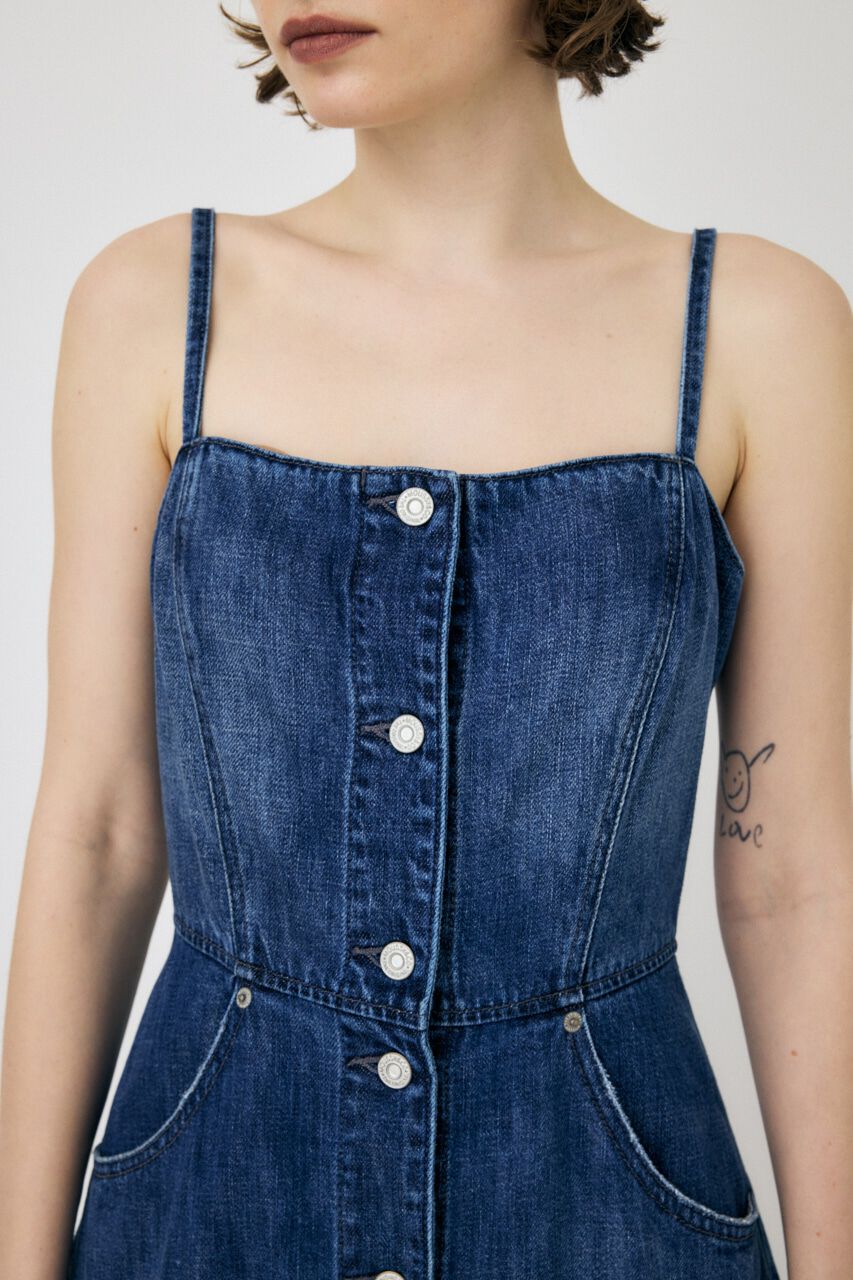 MOUSSY「DENIM LONG CAMI ドレス」|ワンピース|