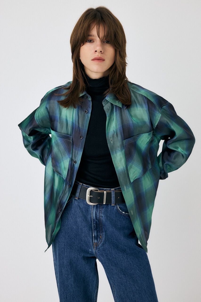 MOUSSY「MIX CHECK ルーズシャツ」|シャツ・ブラウス|