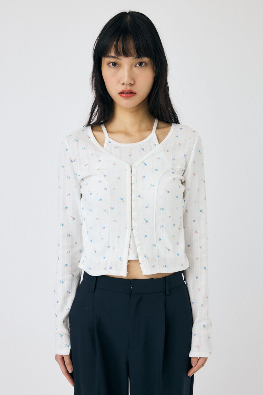 MOUSSY「LAYERED 2WAY カーディガン」|Tシャツ・カットソー|