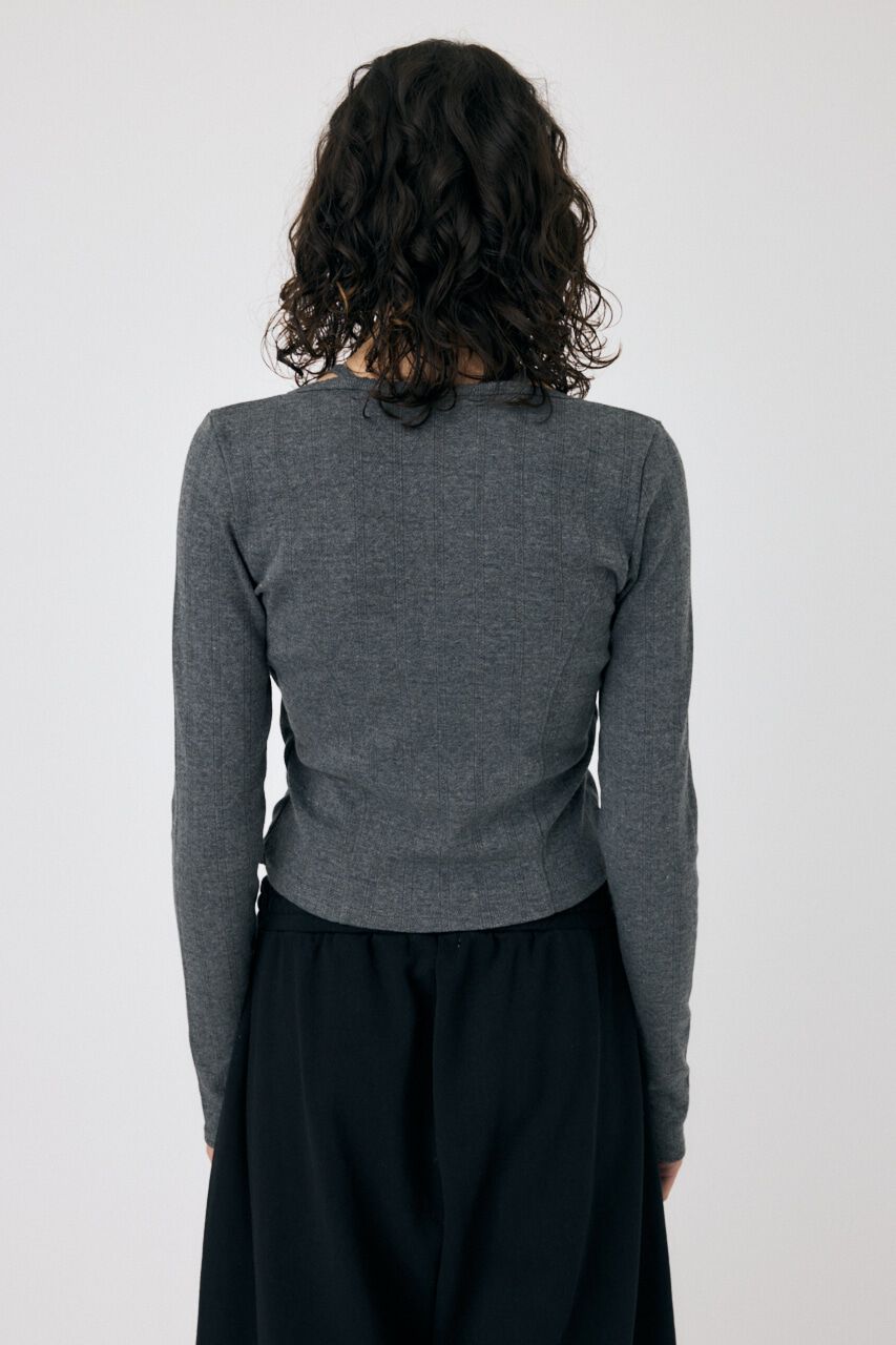 MOUSSY「LAYERED 2WAY カーディガン」|Tシャツ・カットソー|