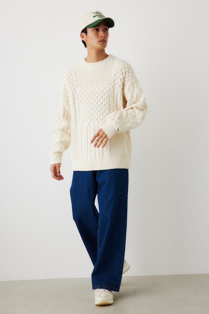 RODEO CROWNS「メンズモールケーブルニットトップス」|ニット・セーター|IVOY3