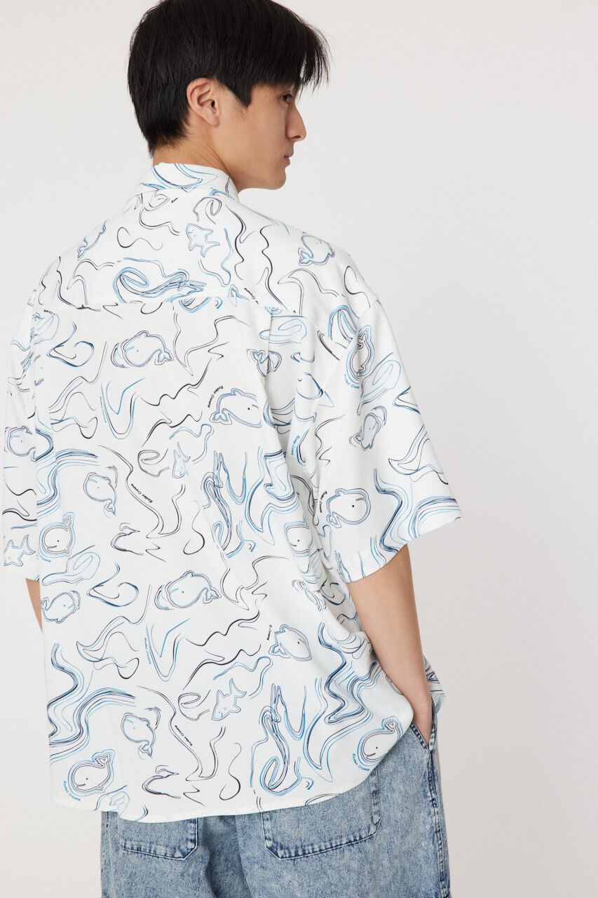 RODEO CROWNS「ホエールマーブルシャツ」|シャツ・ブラウス|