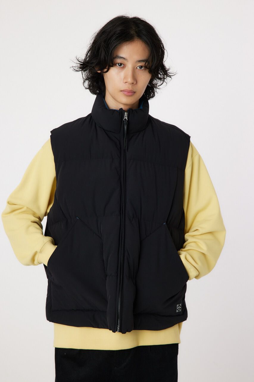 RODEO CROWNS「stand-neck パディングベスト」|ダウンベスト・ベスト|BLK