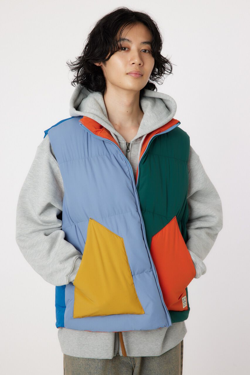 RODEO CROWNS「stand-neck パディングベスト」|ダウンベスト・ベスト|