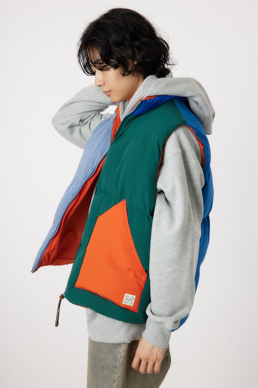 RODEO CROWNS「stand-neck パディングベスト」|ダウンベスト・ベスト|