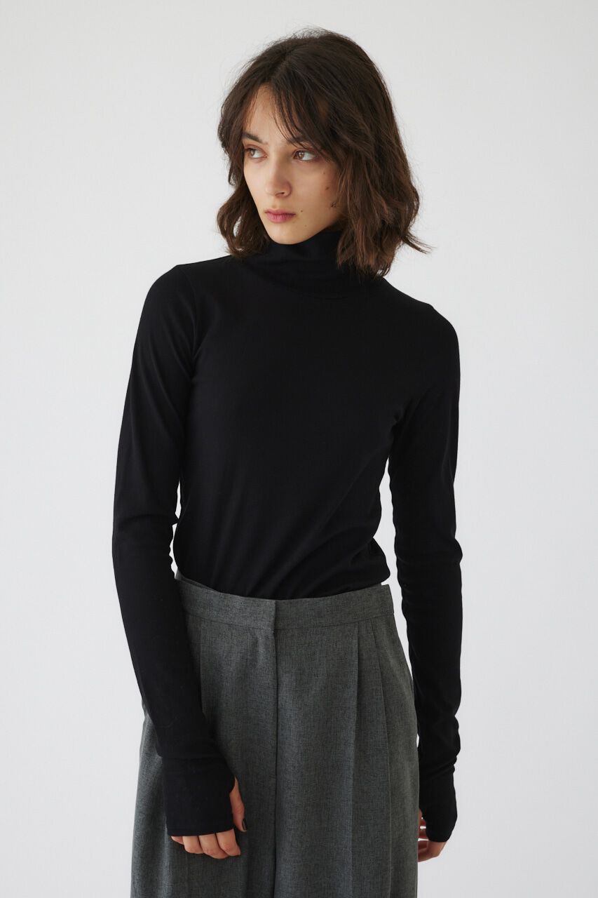 RIM.ARK 「Cotton high neck tops」|Tシャツ・カットソー|BLK