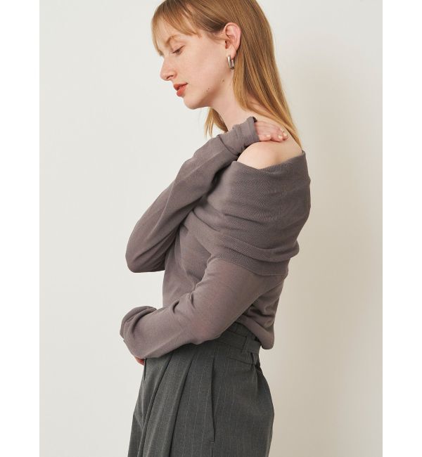 ELENDEEK「SHEER KNIT OFF SHOULDER」|ニット・セーター|