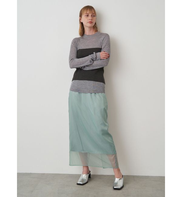 ELENDEEK「SHEER LONG I-LINE SK」|スカート|