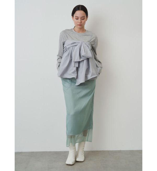 ELENDEEK「SHEER LONG I-LINE SK」|スカート|