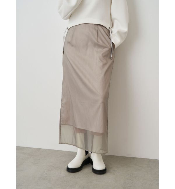 ELENDEEK「SHEER LONG I-LINE SK」|スカート|