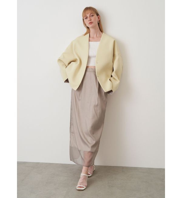 ELENDEEK「SHEER LONG I-LINE SK」|スカート|