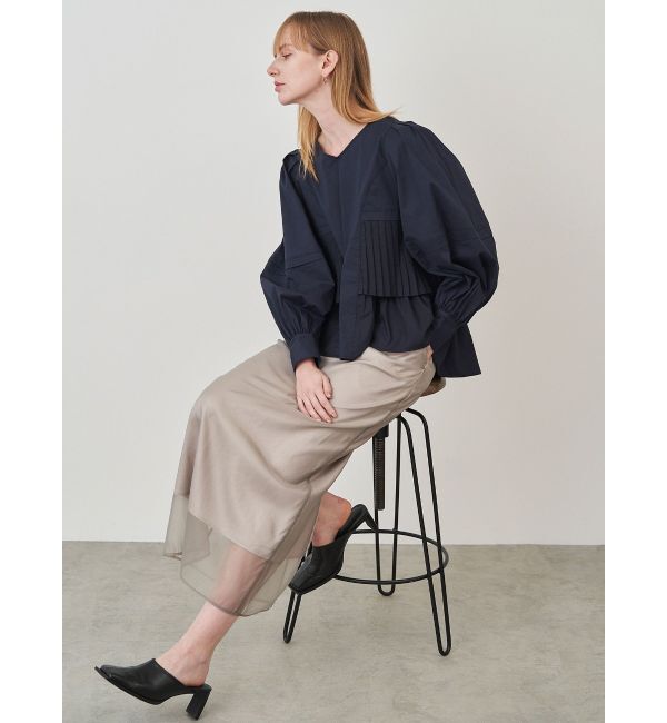 ELENDEEK「SHEER LONG I-LINE SK」|スカート|