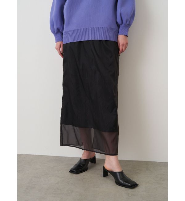ELENDEEK「SHEER LONG I-LINE SK」|スカート|