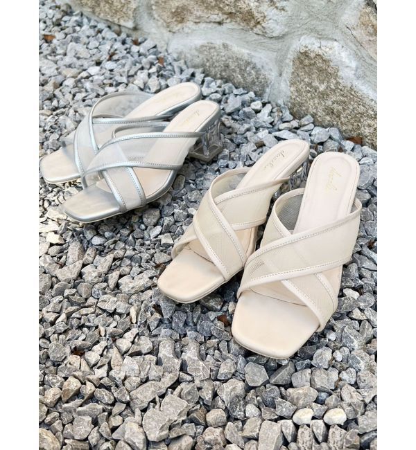 dazzlin「クロスメッシュシアーサンダル」|サンダル|