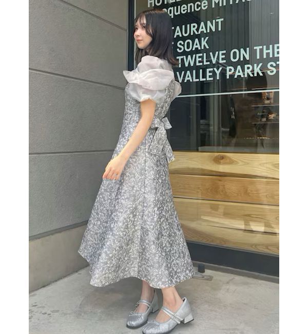 dazzlin「シアーベールジャガードワンピース」|ワンピース|