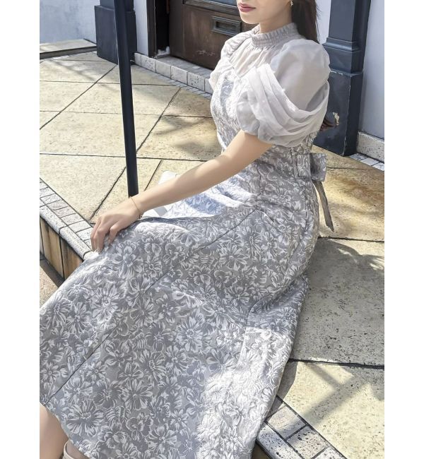 dazzlin「シアーベールジャガードワンピース」|ワンピース|