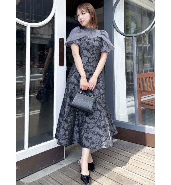 dazzlin「シアーベールジャガードワンピース」|ワンピース|