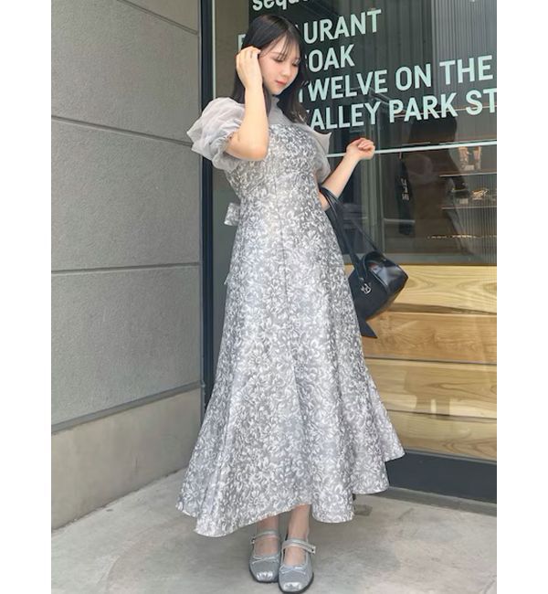 dazzlin「シアーベールジャガードワンピース」|ワンピース|