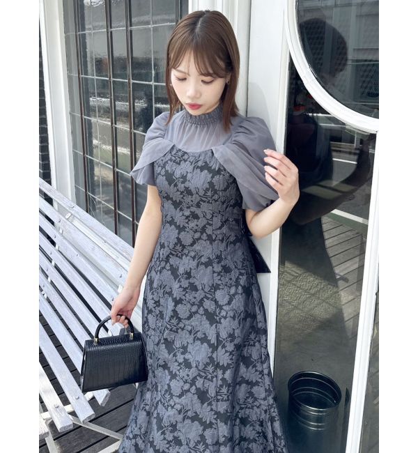 dazzlin「シアーベールジャガードワンピース」|ワンピース|