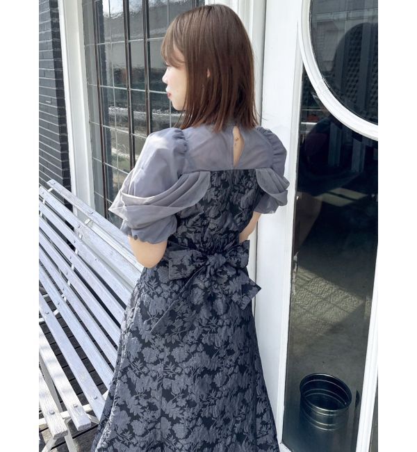 dazzlin「シアーベールジャガードワンピース」|ワンピース|