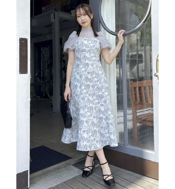 dazzlin「シアーベールジャガードワンピース」|ワンピース|