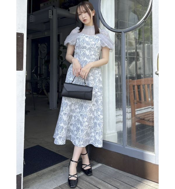 dazzlin「シアーベールジャガードワンピース」|ワンピース|