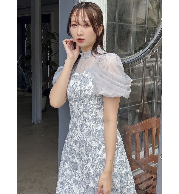 dazzlin「シアーベールジャガードワンピース」|ワンピース|