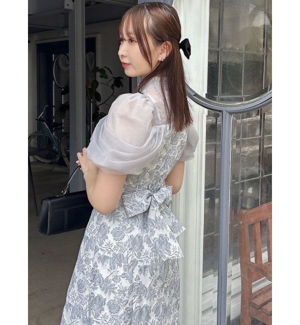 dazzlin「シアーベールジャガードワンピース」|ワンピース|